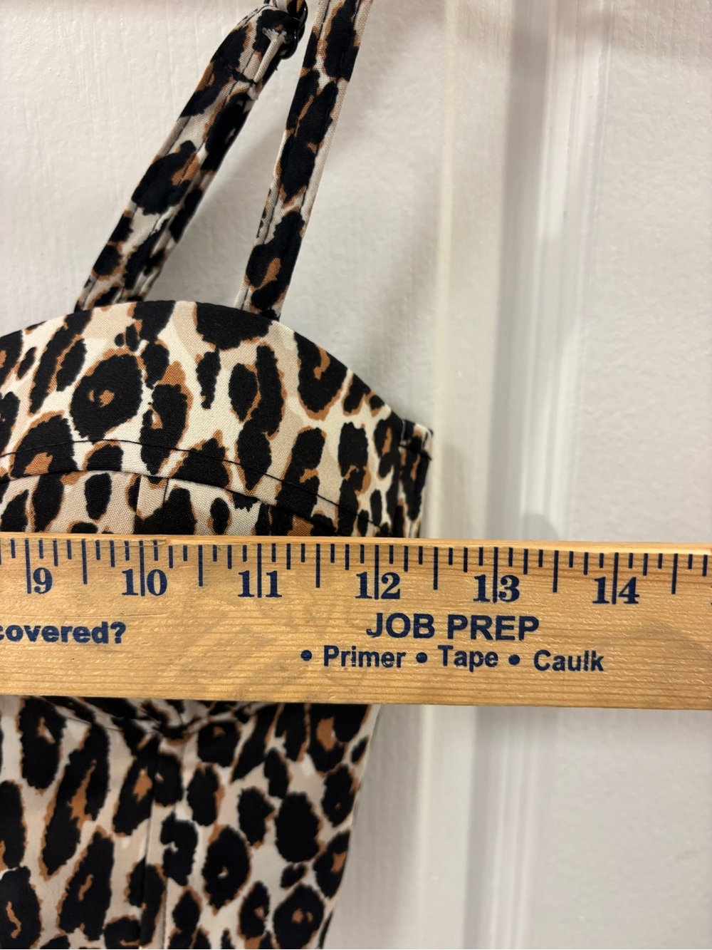 Say What? Leopard Print Full Front Zip Bustier Crop Tank Top Brown Black Cream S - Picture 6 of 7